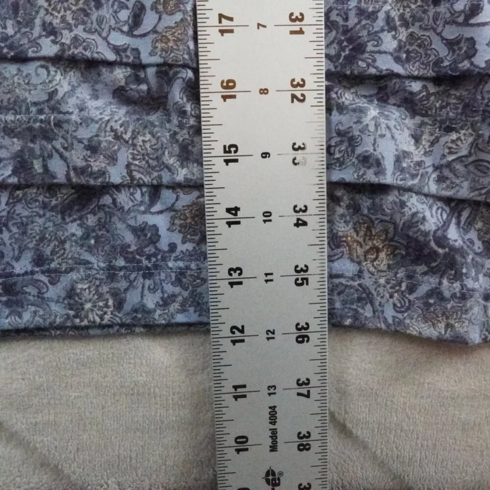 J.Jill T-Shirt Dress Womens Large Floral Print V-Neck Short Sleeve - Picture 9 of 12